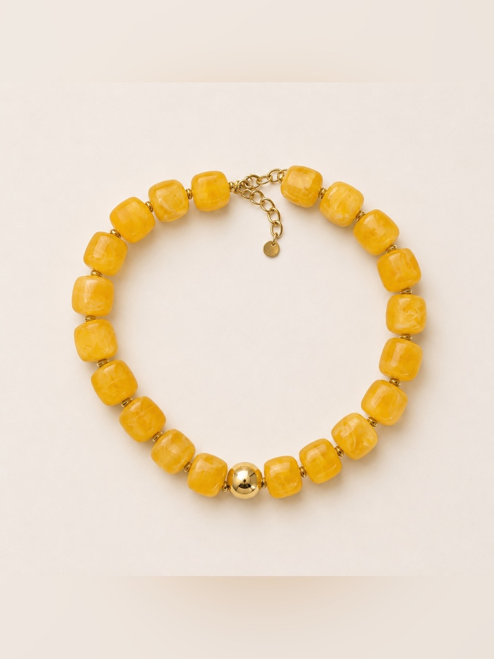 Yellow Beaded Necklace